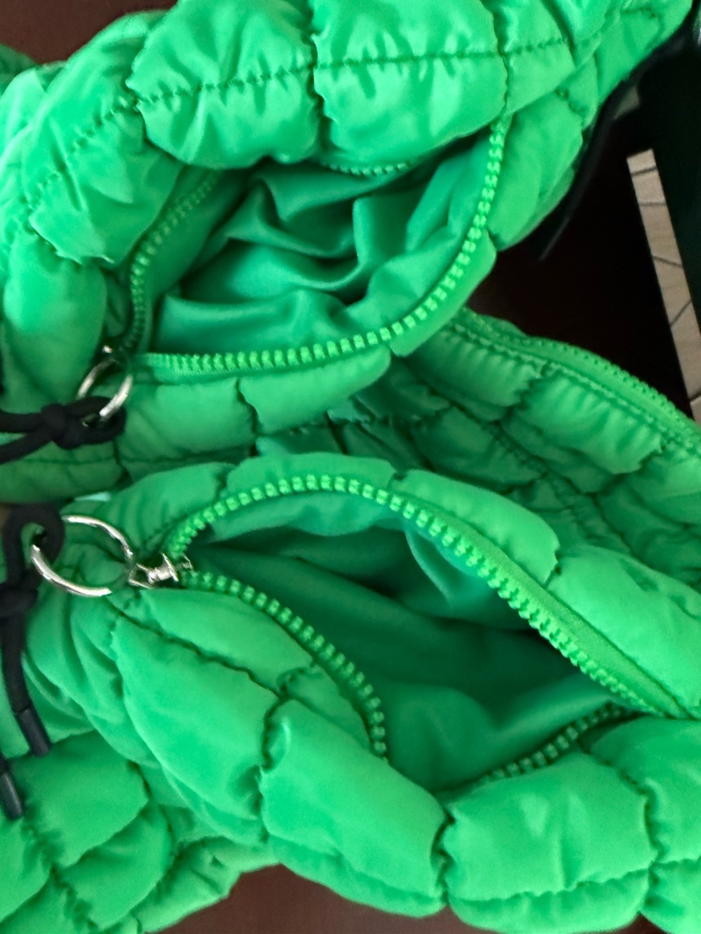 Free People Quilted Shoulder Bag  - Kelly Green - Picture 4 of 4